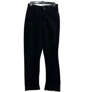 Leather The Limited Black 100% Leather Suede Pants Size 10 High Rise